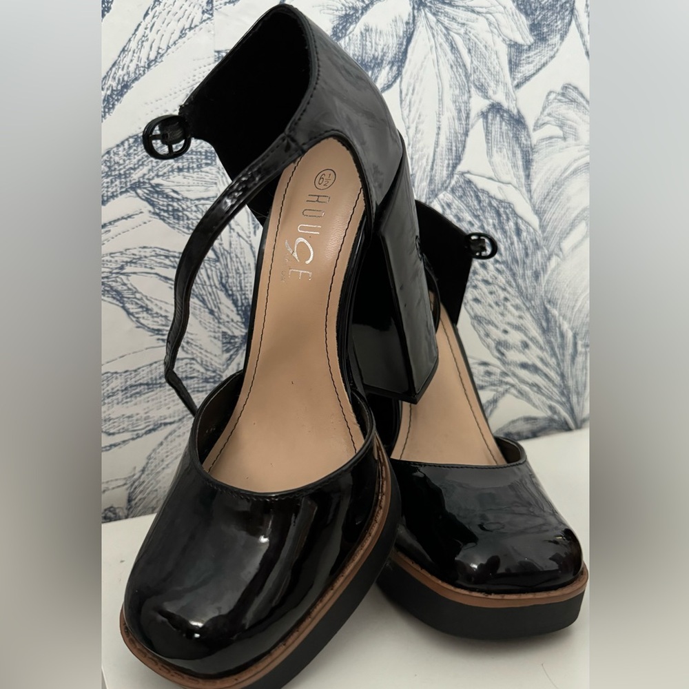 Black platform heels